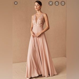 Brand new mauve BHLDN bridesmaid gown